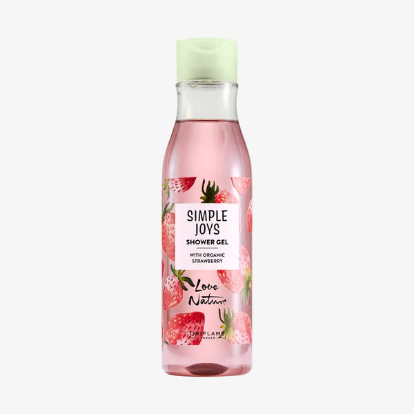 Oriflame Love Nature Simple Joys Shower Gel with Organic Strawberry 250ML