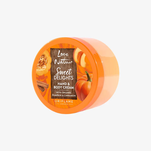 Love Nature Sweet Delights Hand Body Cream with Organic Pumpkin Cinnamon 150 ML