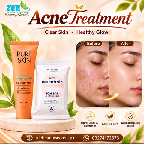 Glow Essential Soap & SOS blemish gel for all skin types