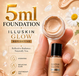 Illuskin Glow Reflective Foundation – 12 Hour Long Lasting Natural Glow | Sweat & Transfer Proof