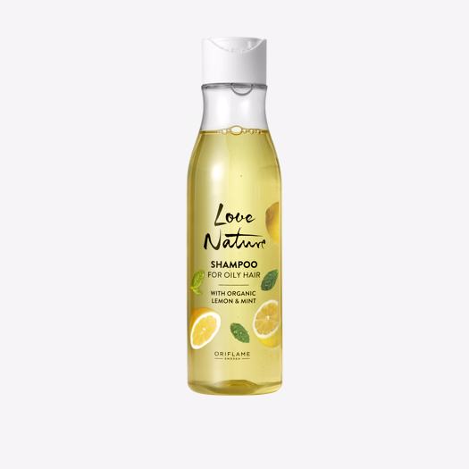 Love Nature Shampoo For Oily Hair with Organic Lemon Mint 250 ML