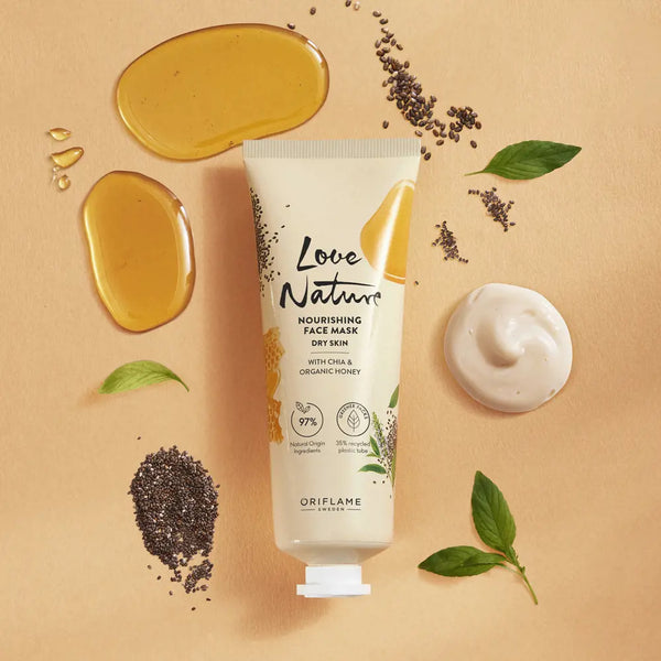 Love Nature Nourishing Face Mask with chia & organic honey For Dry Skin Types