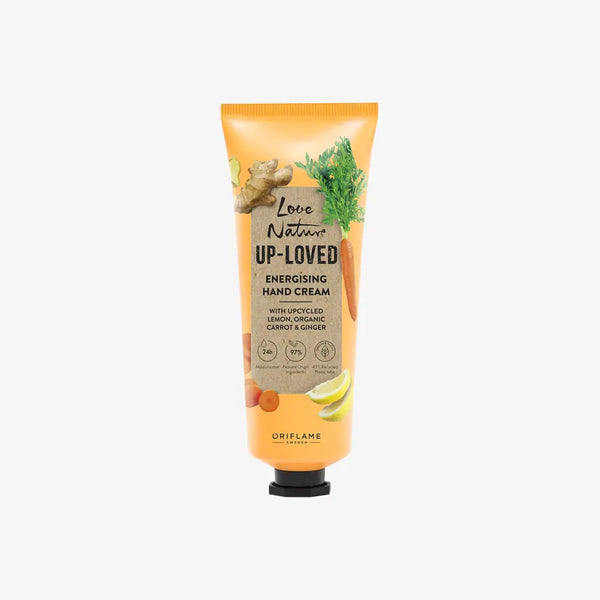Love Nature Up Loved Energising Hand Cream with Upcycled Lemon Organic Carrot & Ginger 75 ML