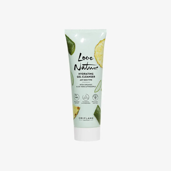 Oriflame Love Nature Hydrating Gel Cleanser with Organic Aloe Vera Pineapple 125 ML